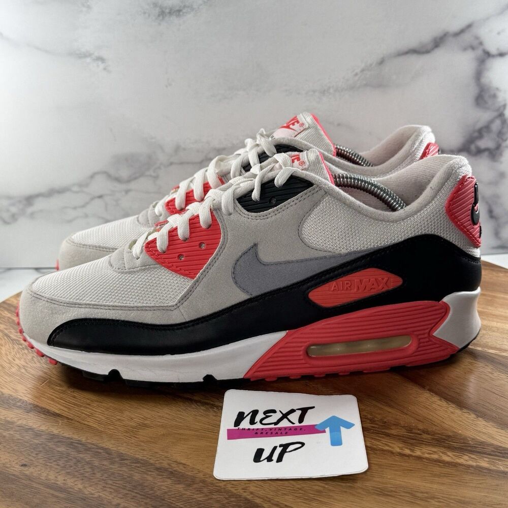 Men's Size 11-Nike Air Max 90 2010 Infrared Sneakers 325018-107 GREAT CONDITION